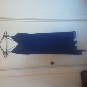 B2 Trained Flowy Blue Pleated Dressy Dress Sz 16